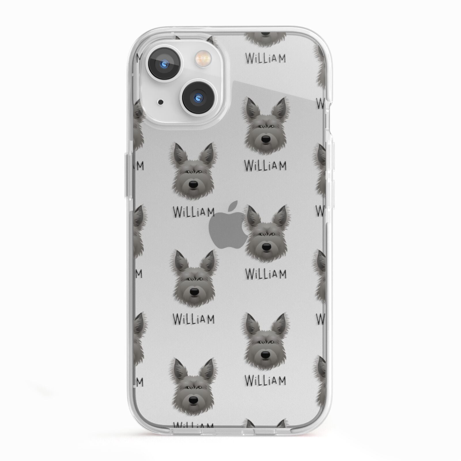 Picardy Sheepdog Icon with Name iPhone 13 TPU Impact Case with White Edges