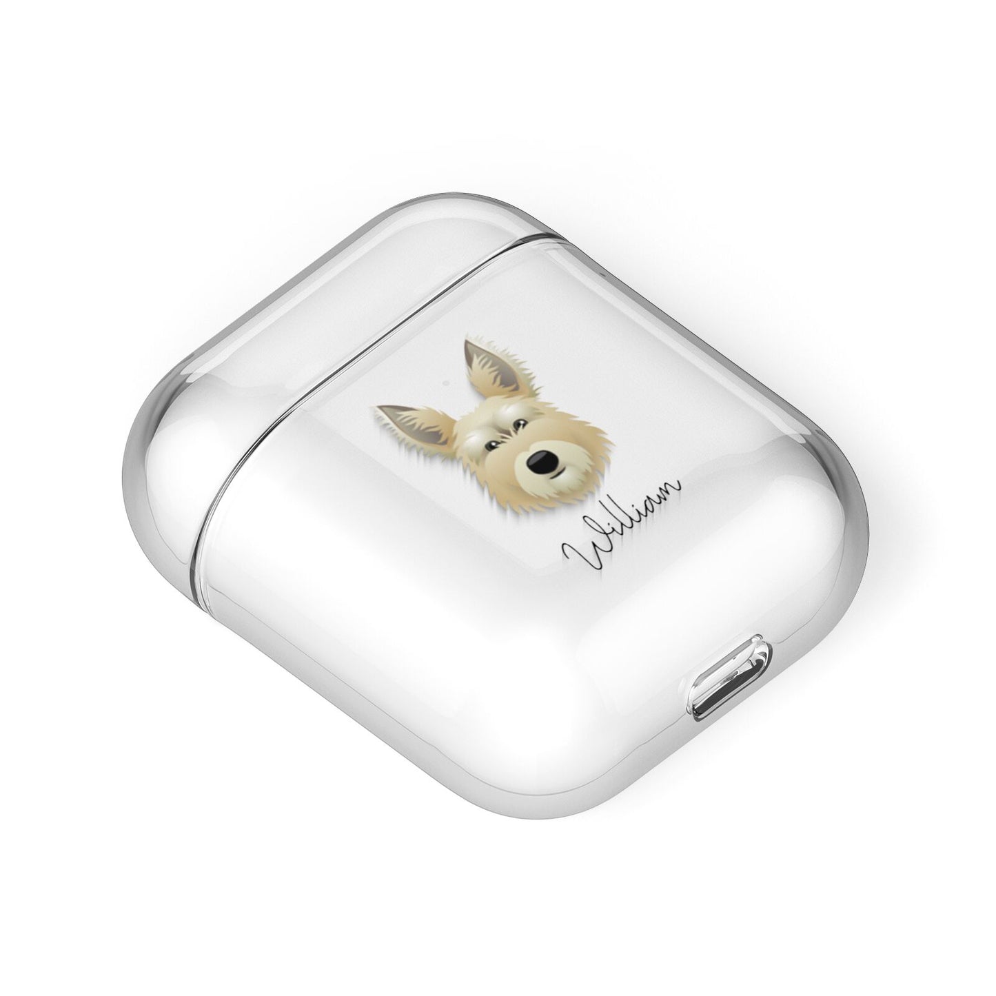 Picardy Sheepdog Personalised AirPods Case Laid Flat