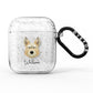 Picardy Sheepdog Personalised AirPods Glitter Case