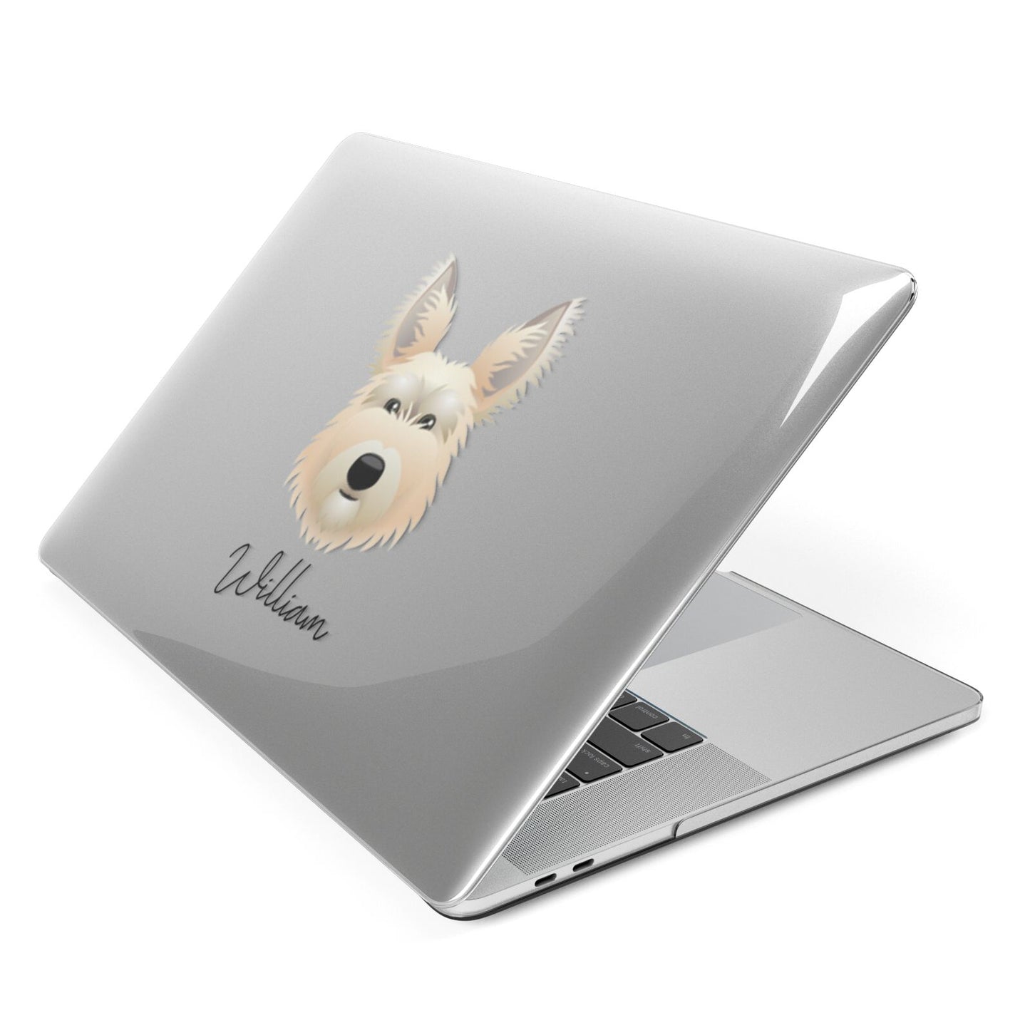 Picardy Sheepdog Personalised Apple MacBook Case Side View