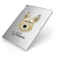 Picardy Sheepdog Personalised Apple iPad Case on Silver iPad Side View