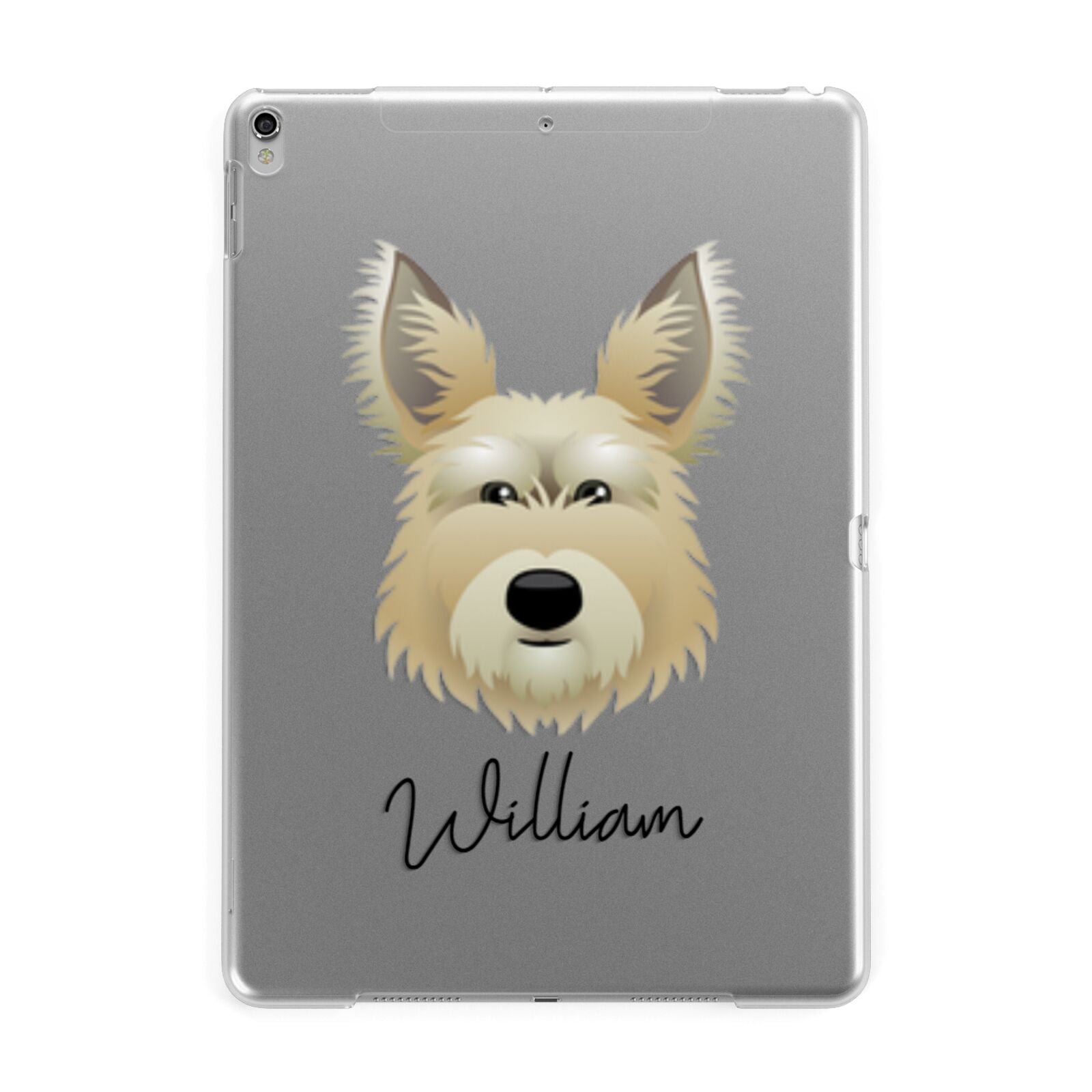 Picardy Sheepdog Personalised Apple iPad Silver Case