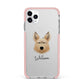 Picardy Sheepdog Personalised iPhone 11 Pro Max Impact Pink Edge Case