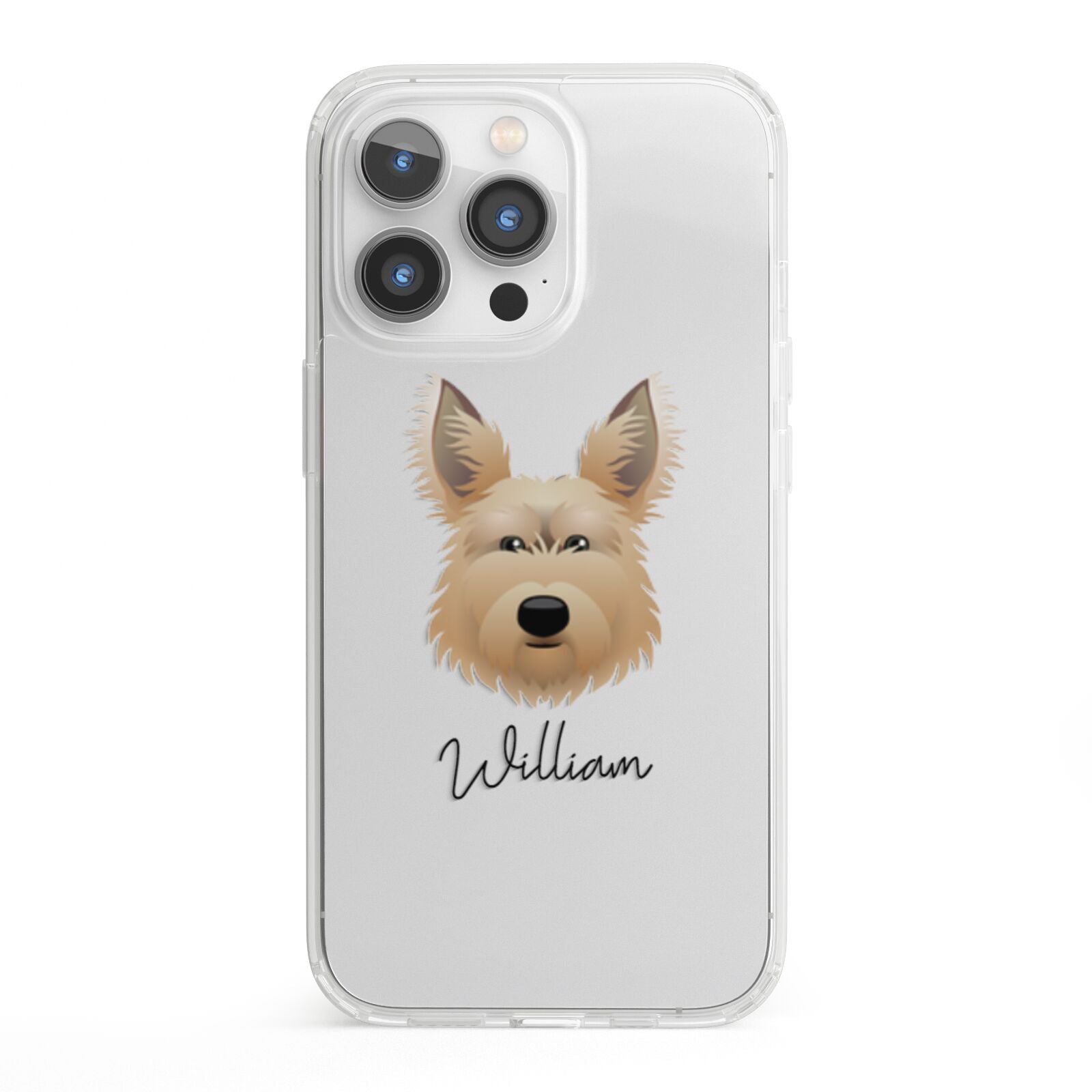 Picardy Sheepdog Personalised iPhone 13 Pro Clear Bumper Case