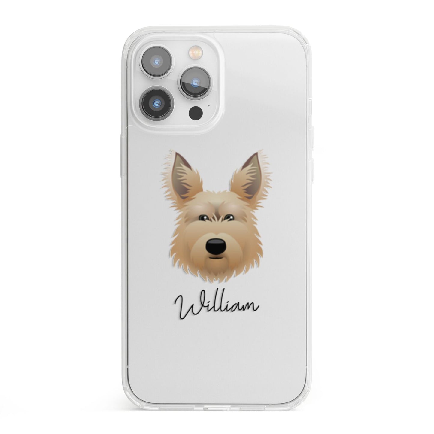 Picardy Sheepdog Personalised iPhone 13 Pro Max Clear Bumper Case
