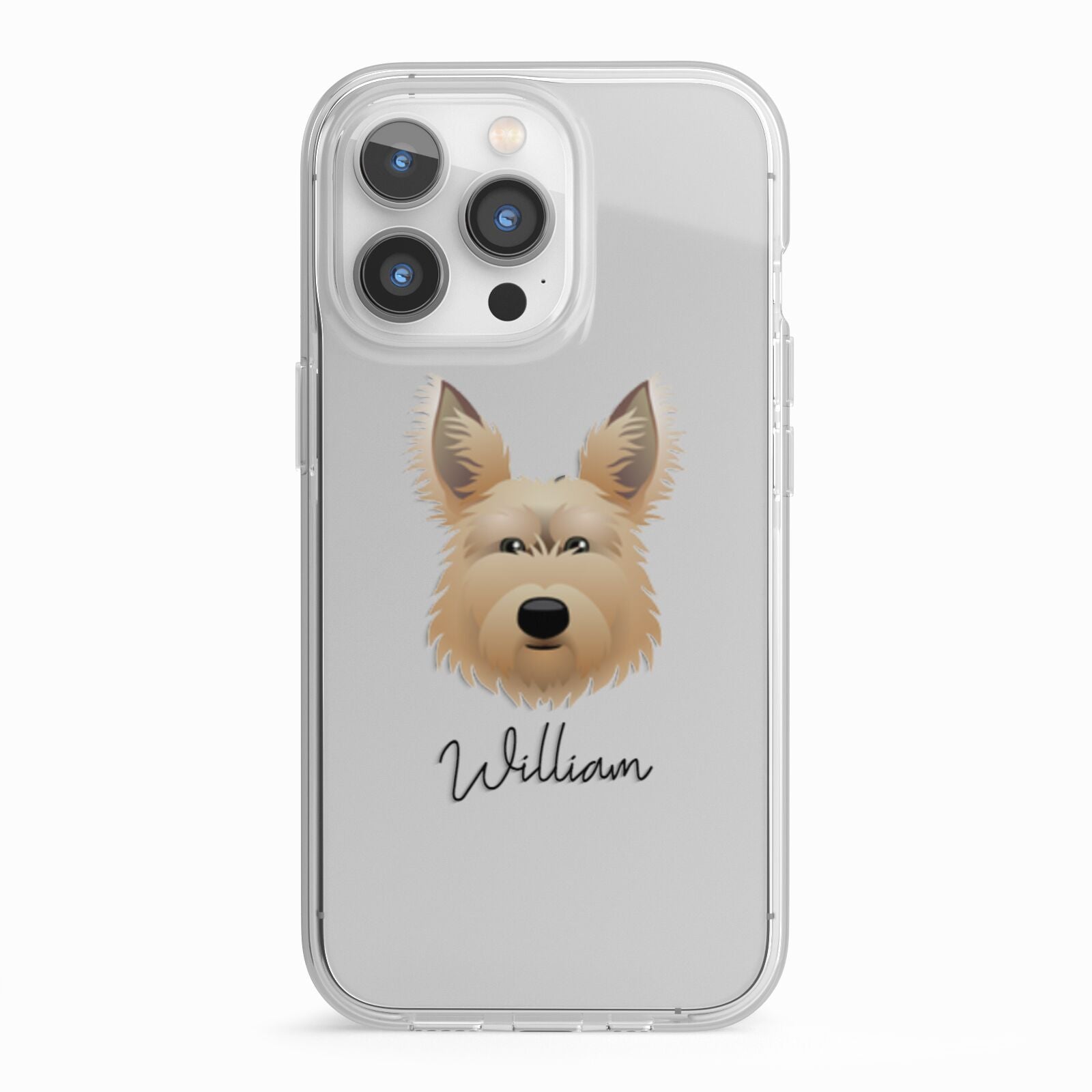Picardy Sheepdog Personalised iPhone 13 Pro TPU Impact Case with White Edges