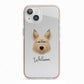 Picardy Sheepdog Personalised iPhone 13 TPU Impact Case with Pink Edges