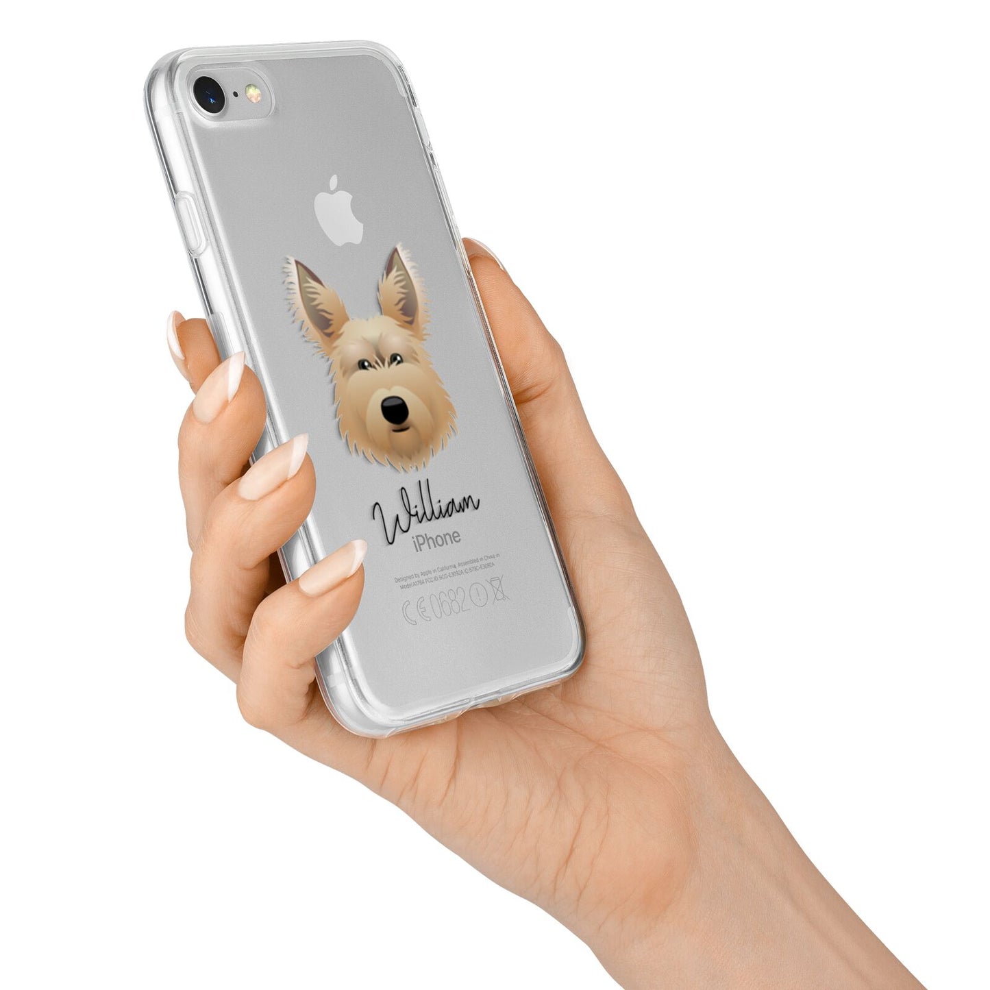 Picardy Sheepdog Personalised iPhone 7 Bumper Case on Silver iPhone Alternative Image