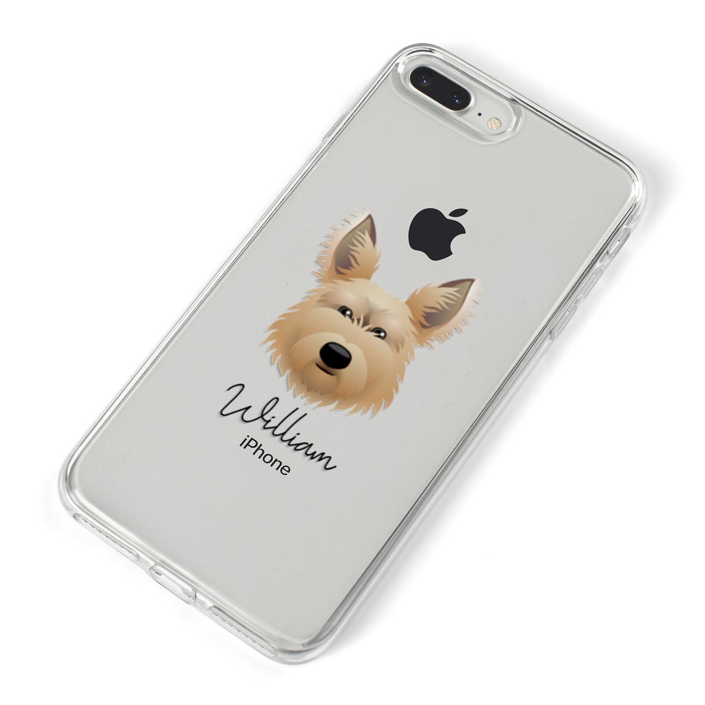 Picardy Sheepdog Personalised iPhone 8 Plus Bumper Case on Silver iPhone Alternative Image