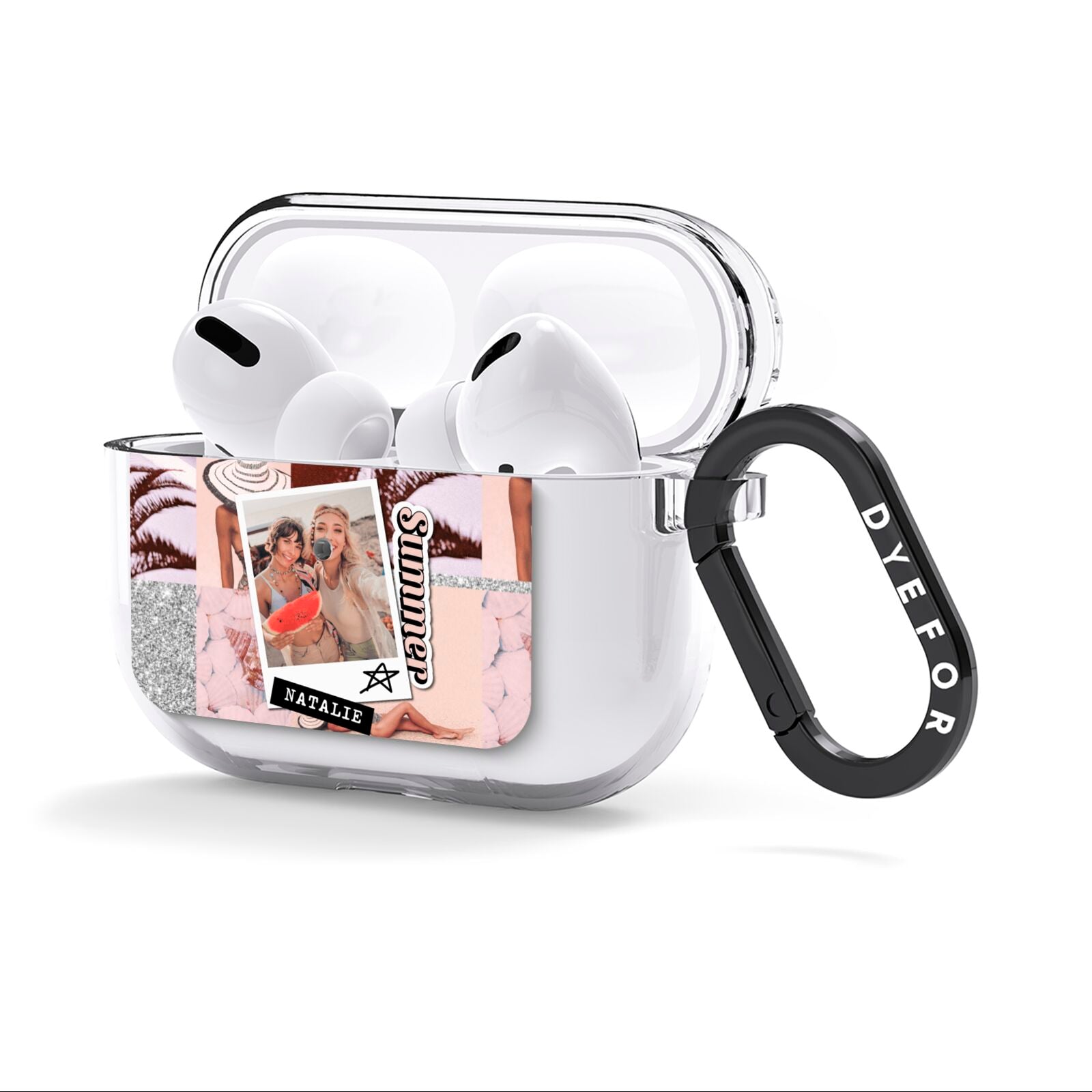 Picture Collage Personalised AirPods Clear Case 3rd Gen Side Image