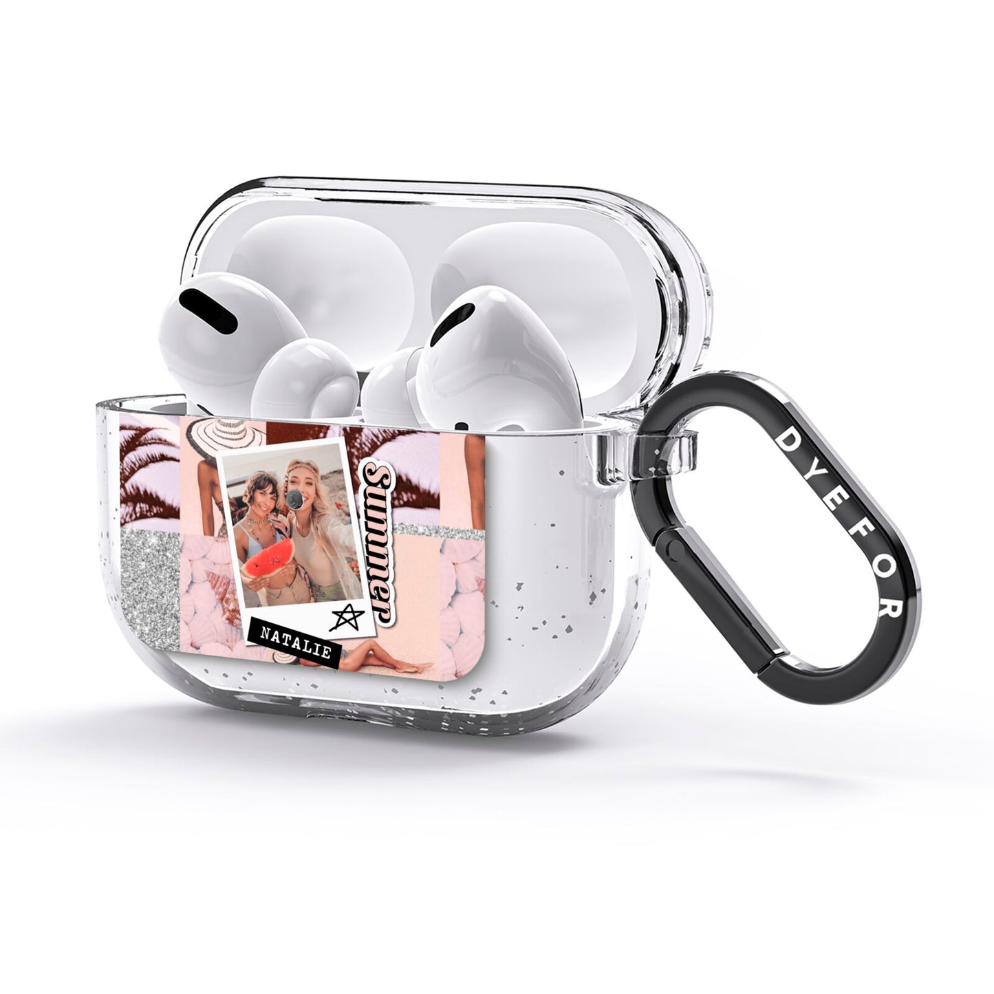 Picture Collage Personalised AirPods Glitter Case 3rd Gen Side Image