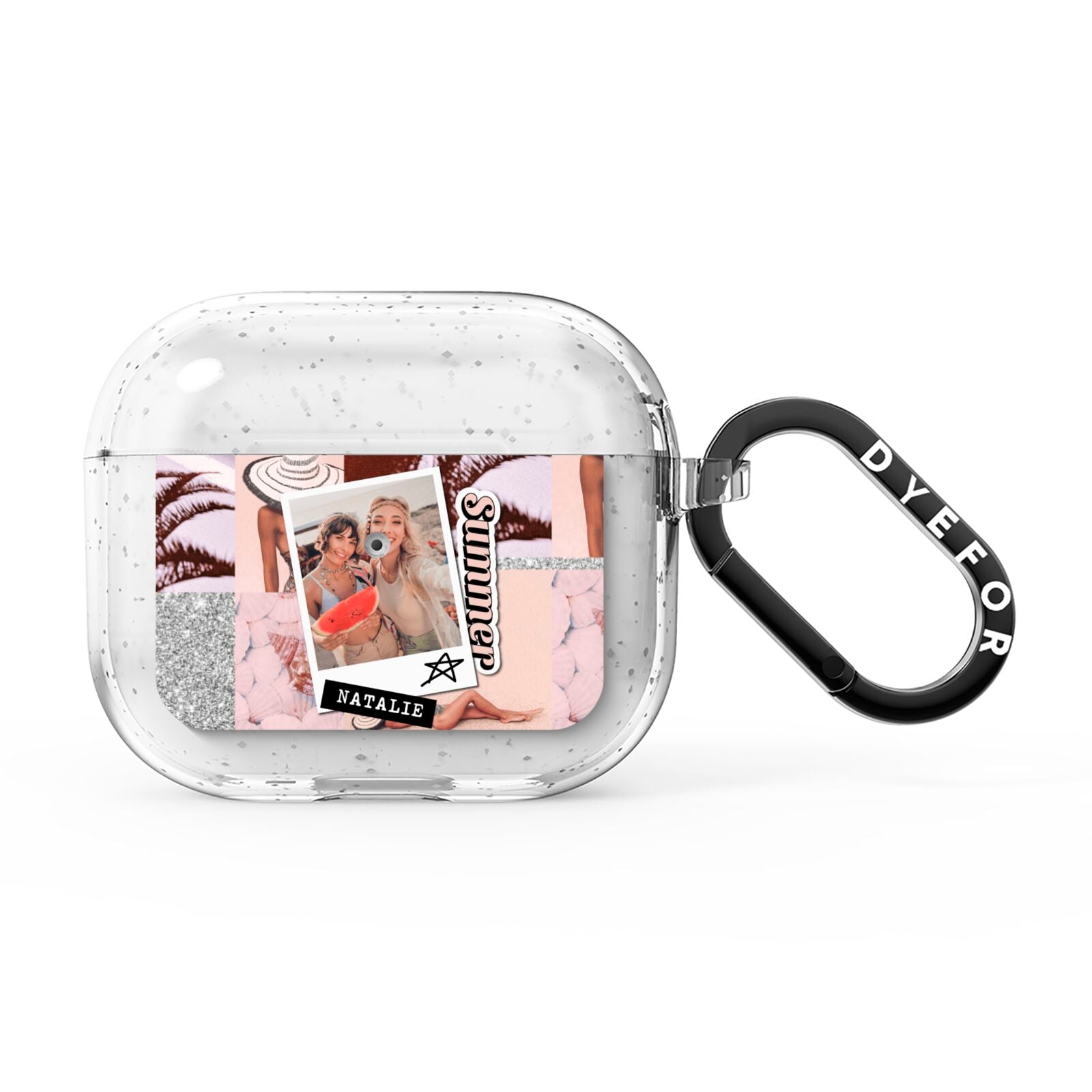 Picture Collage Personalised AirPods Glitter Case 3rd Gen