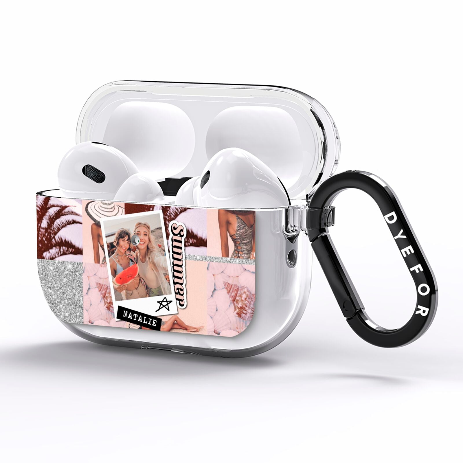 Picture Collage Personalised AirPods Pro Clear Case Side Image