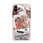 Picture Collage Personalised Apple iPhone Xs Impact Case Pink Edge on Black Phone