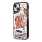 Picture Collage Personalised iPhone 14 Black Impact Case Side Angle on Silver phone