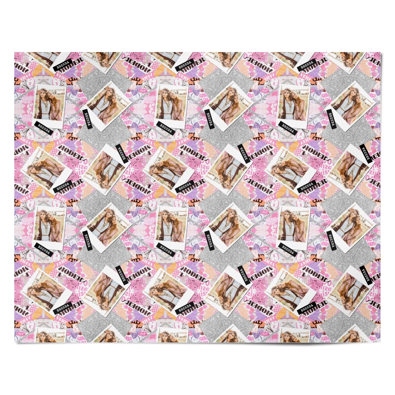 Picture Collage with Custom Photo Personalised Wrapping Paper Alternative