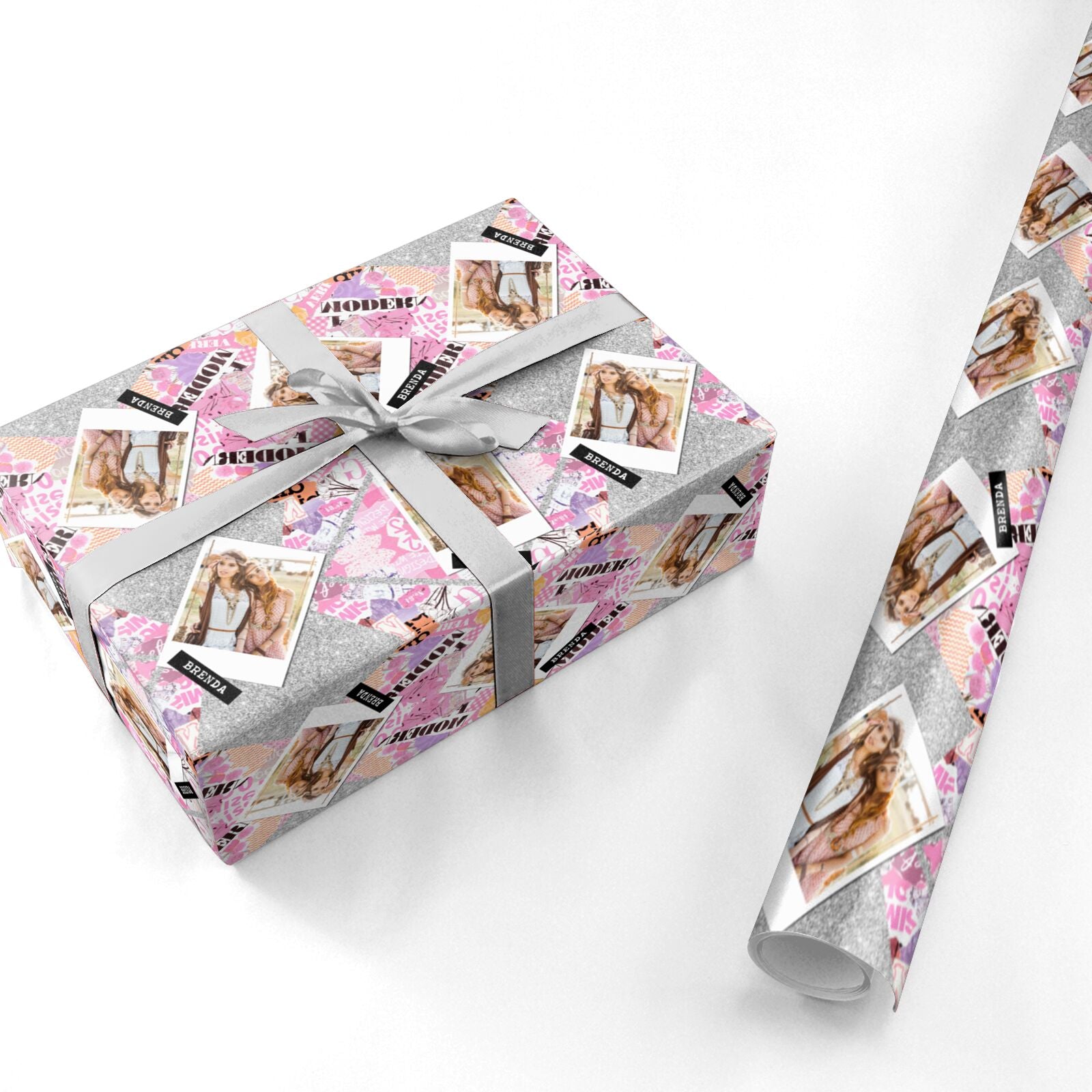 Picture Collage with Custom Photo Personalised Wrapping Paper