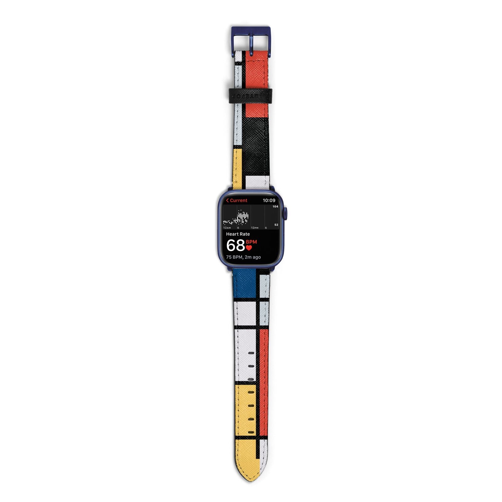 Piet Mondrian Composition Apple Watch Strap Size 38mm with Blue Hardware
