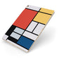 Piet Mondrian Composition Apple iPad Case on Gold iPad Side View