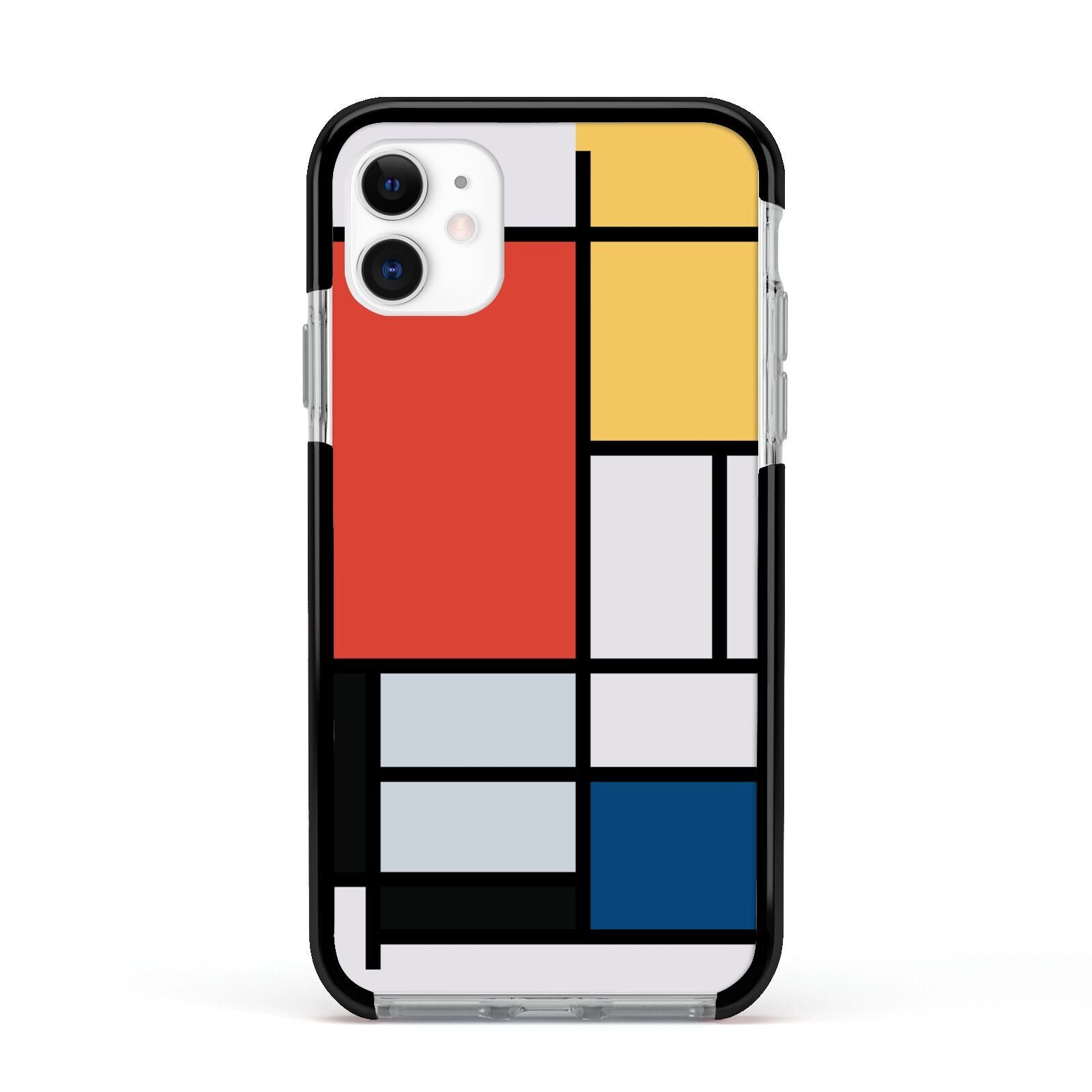 Piet Mondrian Composition Apple iPhone 11 in White with Black Impact Case
