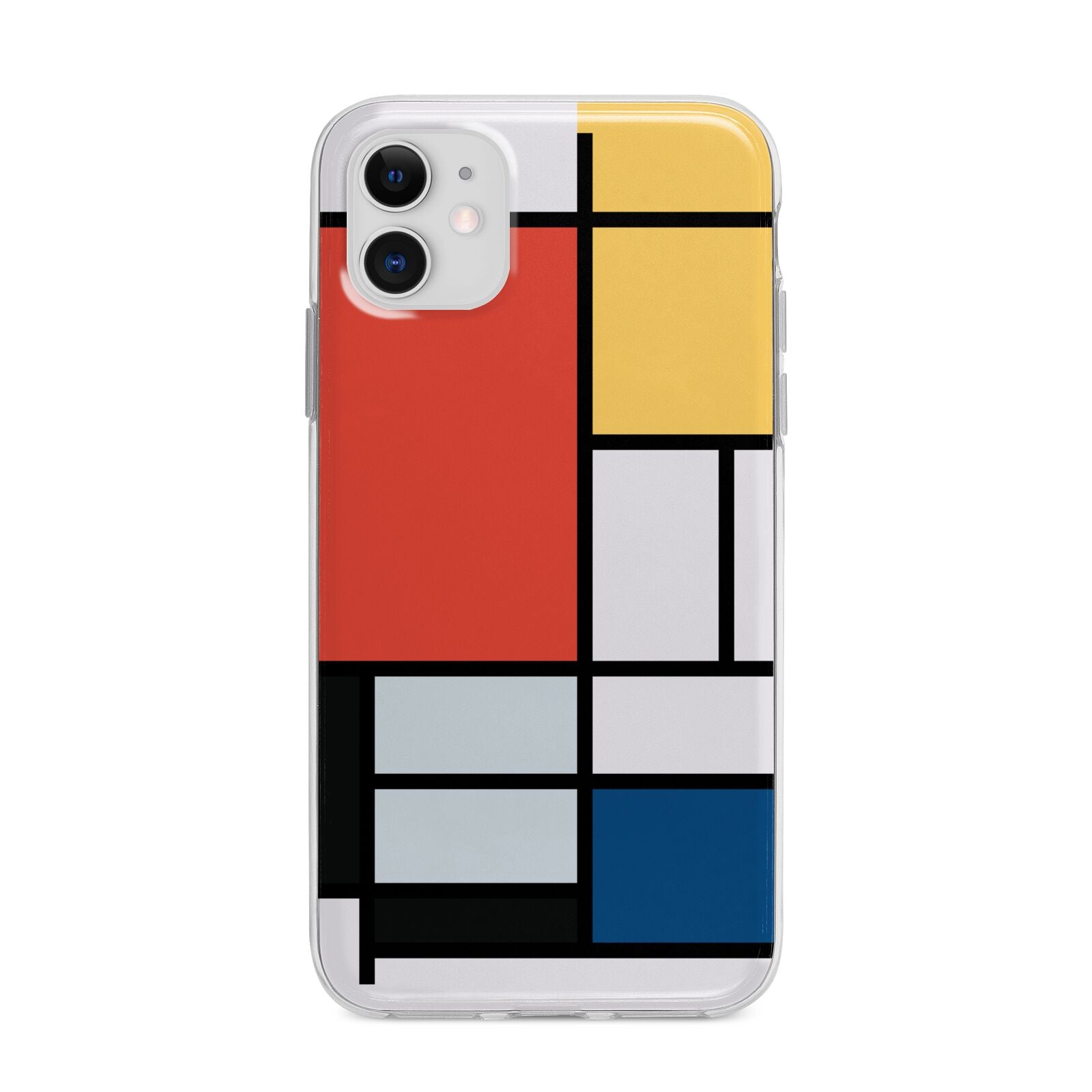 Piet Mondrian Composition Apple iPhone 11 in White with Bumper Case