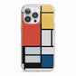 Piet Mondrian Composition iPhone 13 Pro TPU Impact Case with Pink Edges
