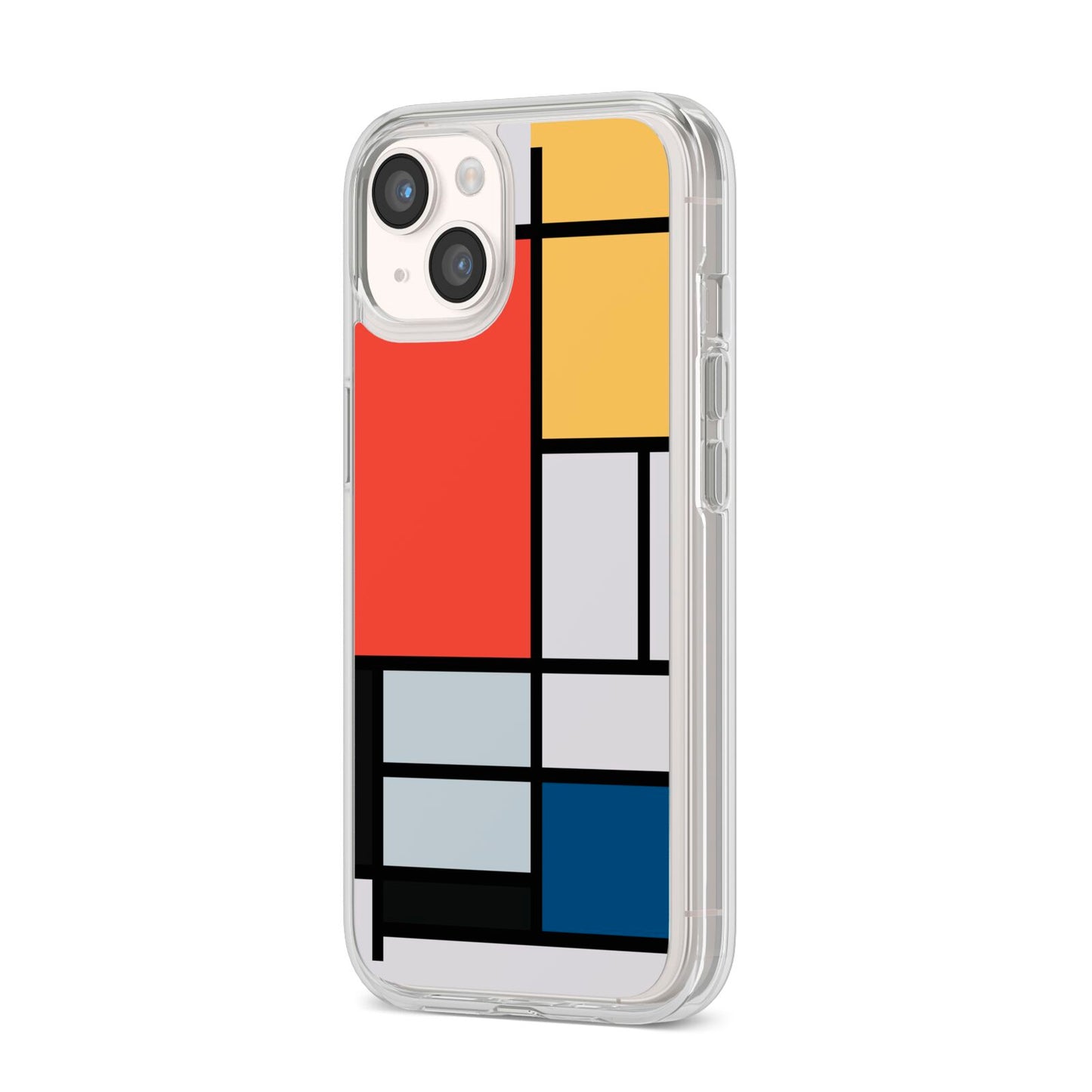 Piet Mondrian Composition iPhone 14 Clear Tough Case Starlight Angled Image