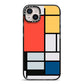 Piet Mondrian Composition iPhone 14 Plus Black Impact Case on Silver phone
