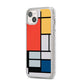 Piet Mondrian Composition iPhone 14 Plus Glitter Tough Case Starlight Angled Image