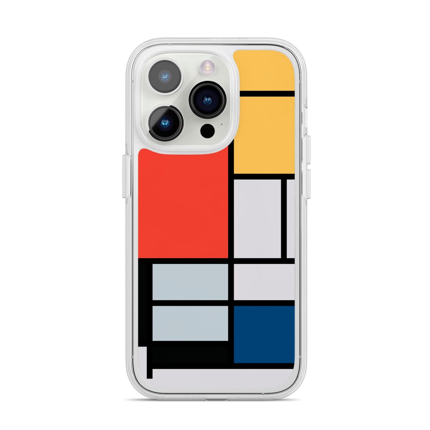 Piet Mondrian Composition iPhone 14 Pro Clear Tough Case Silver