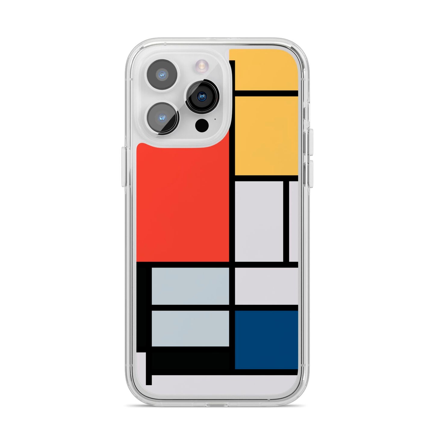 Piet Mondrian Composition iPhone 14 Pro Max Clear Tough Case Silver