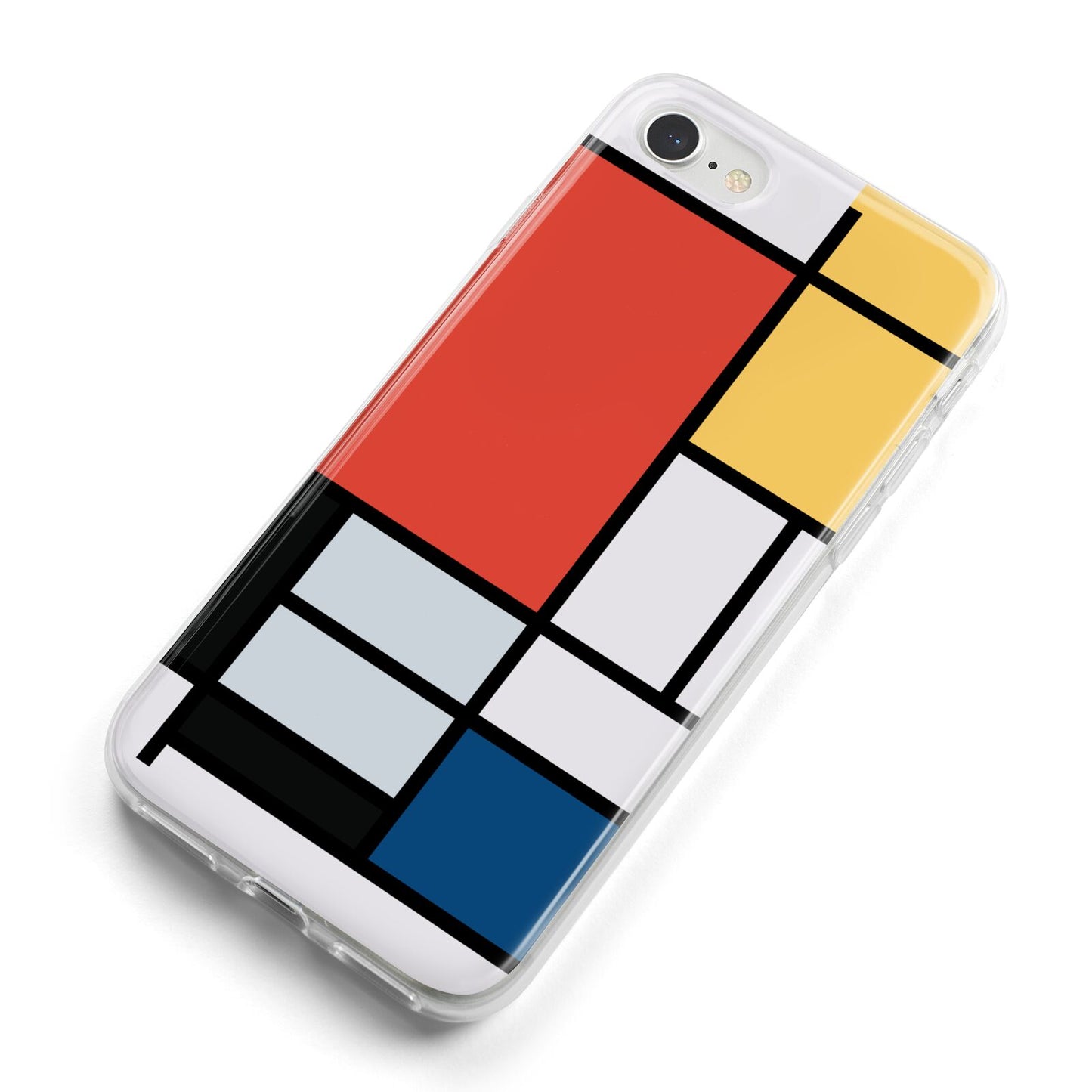Piet Mondrian Composition iPhone 8 Bumper Case on Silver iPhone Alternative Image