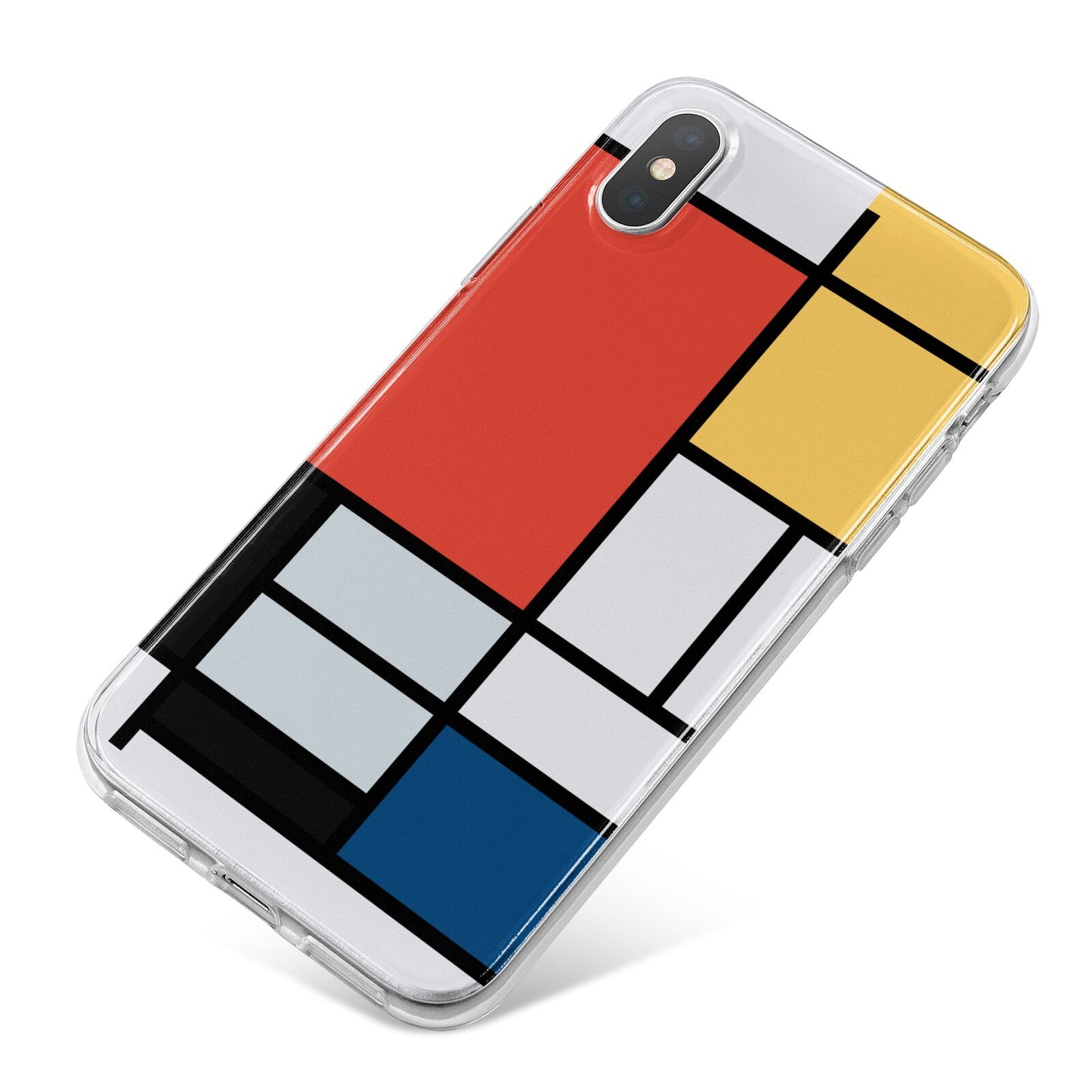 Piet Mondrian Composition iPhone X Bumper Case on Silver iPhone