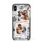 Pinboard Photo Montage Upload Apple iPhone Xs Max Impact Case Black Edge on Silver Phone
