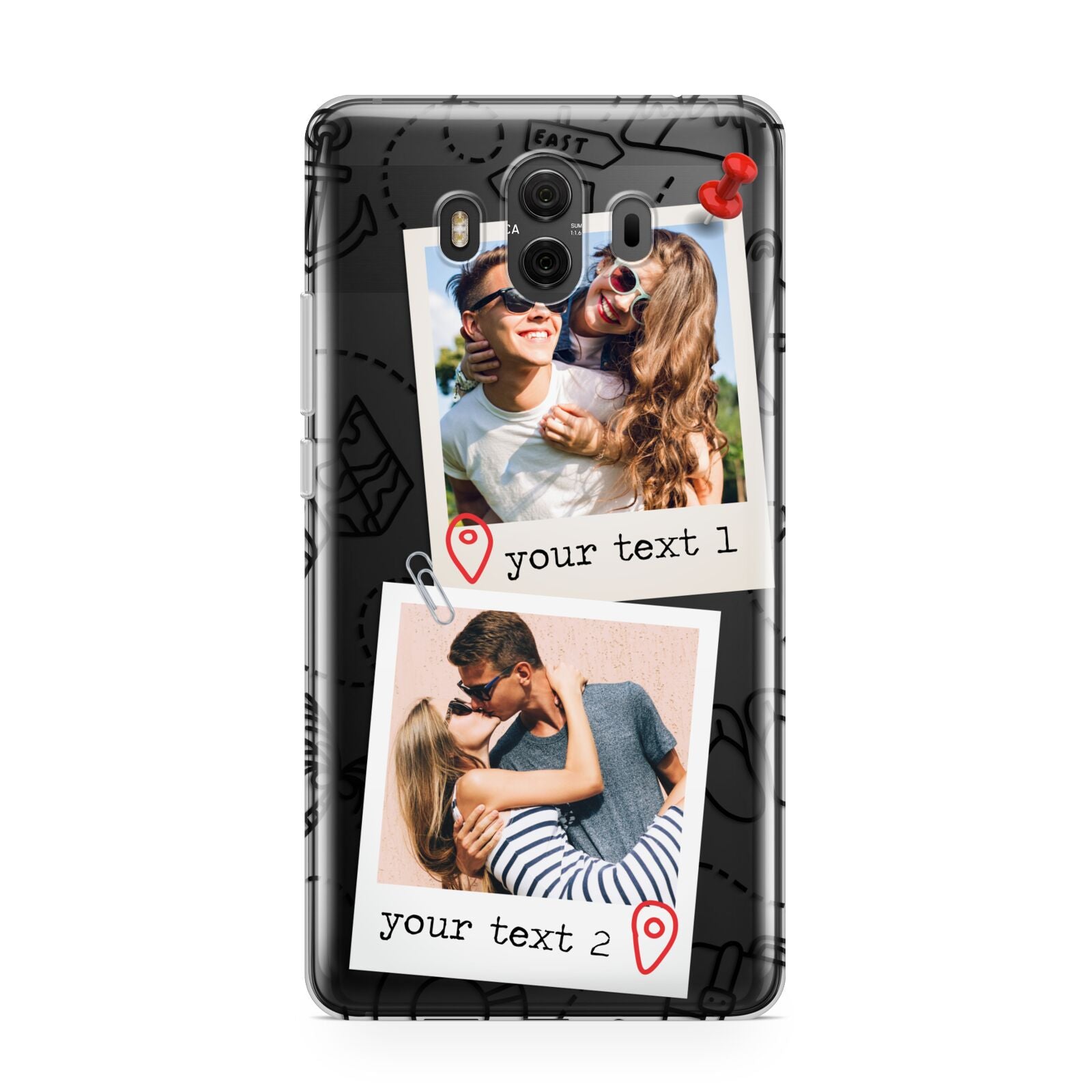 Pinboard Photo Montage Upload Huawei Mate 10 Protective Phone Case