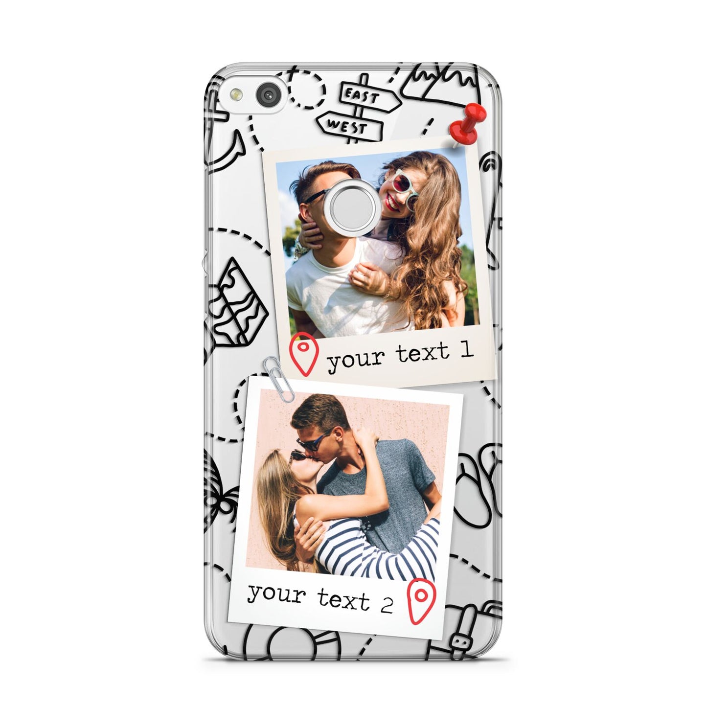 Pinboard Photo Montage Upload Huawei P8 Lite Case