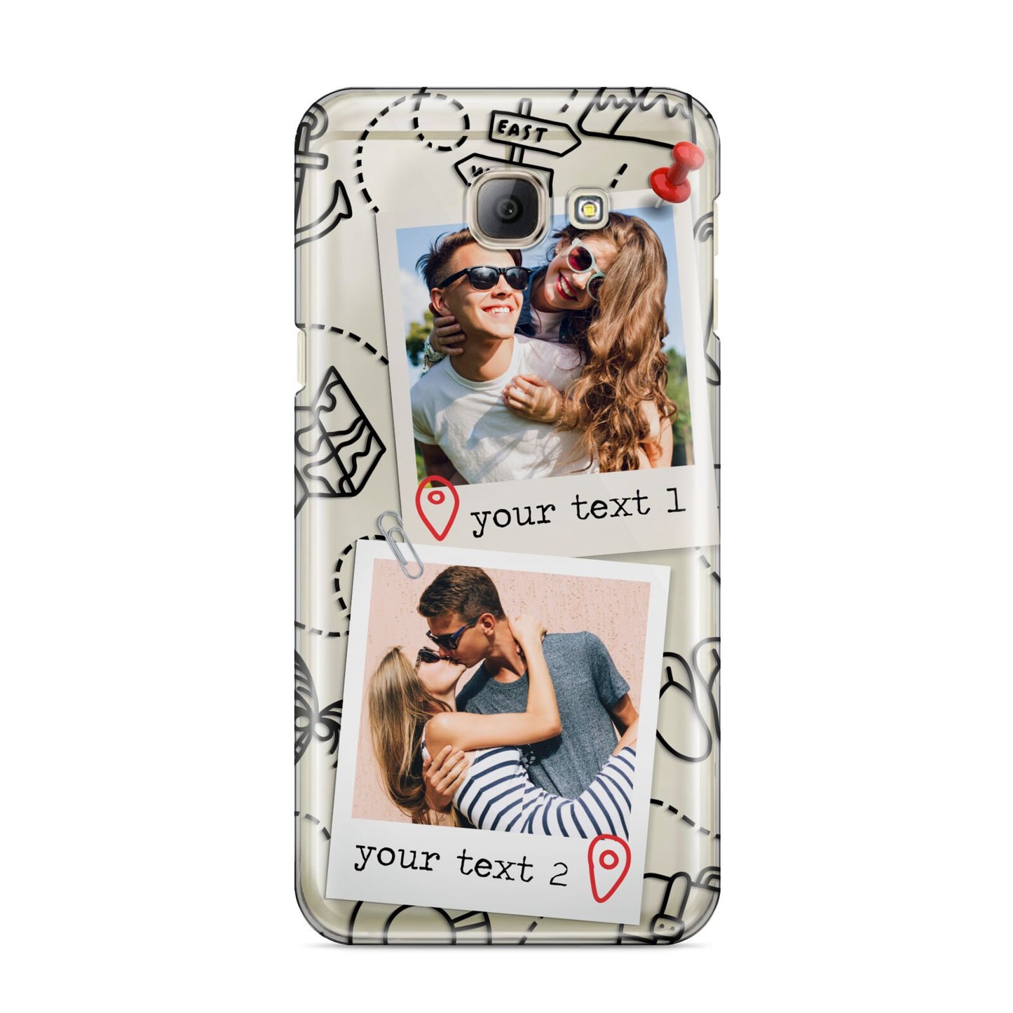 Pinboard Photo Montage Upload Samsung Galaxy A8 2016 Case