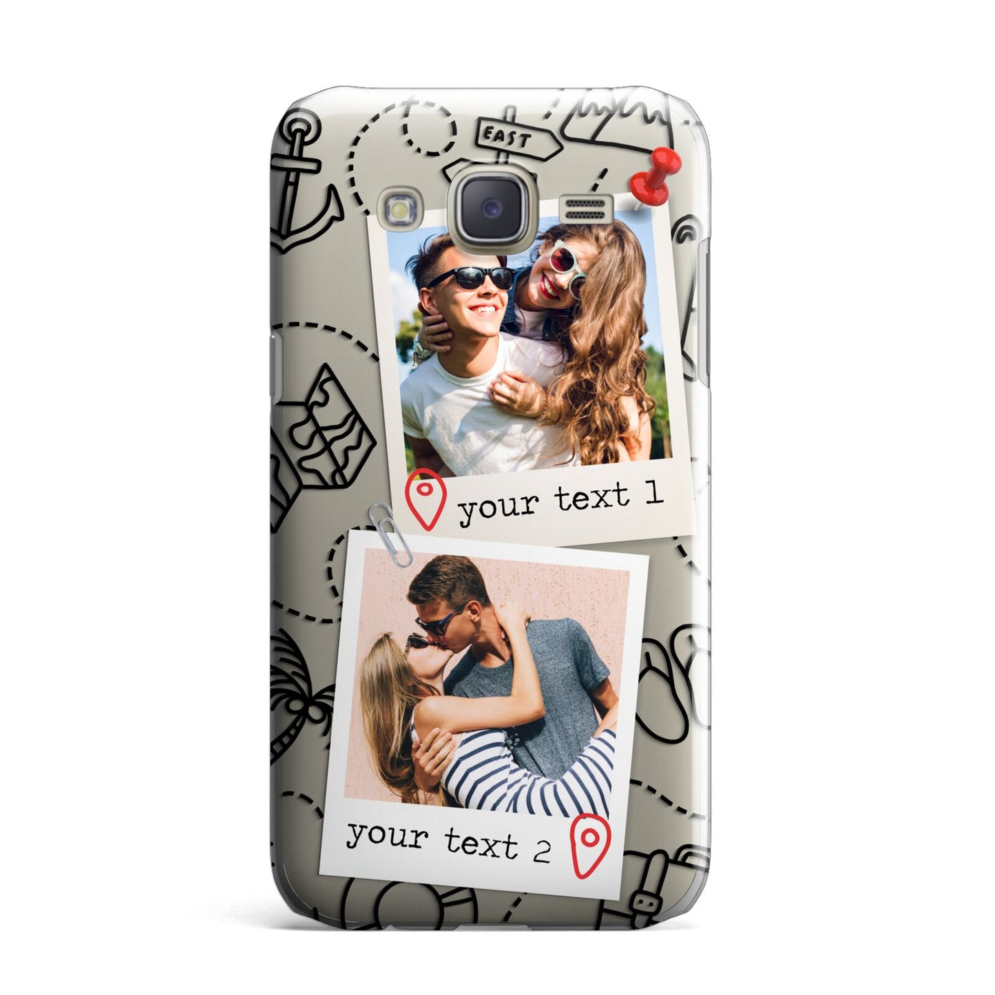 Pinboard Photo Montage Upload Samsung Galaxy J7 Case