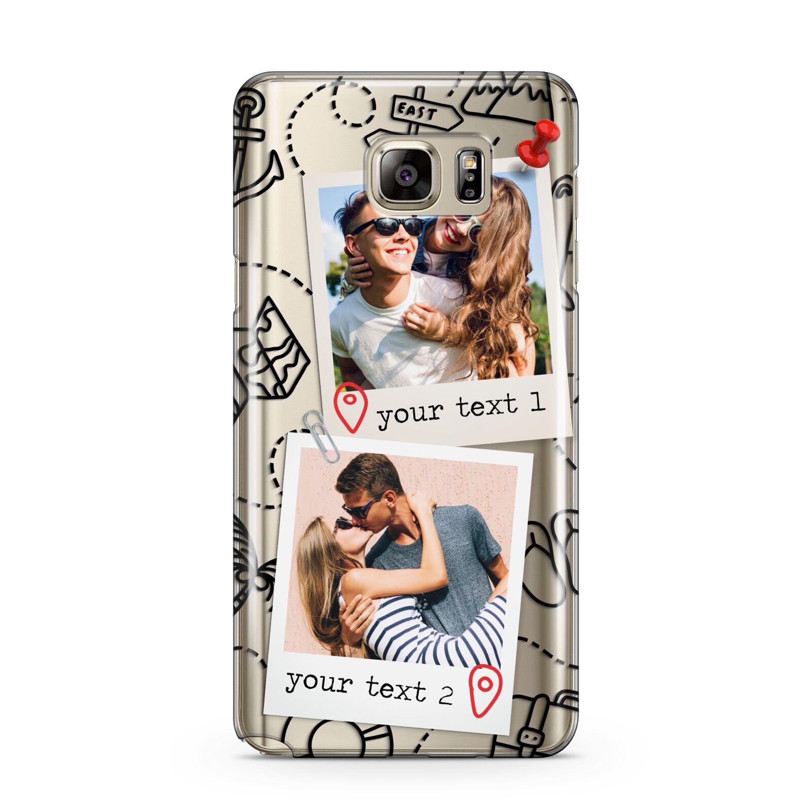 Pinboard Photo Montage Upload Samsung Galaxy Note 5 Case