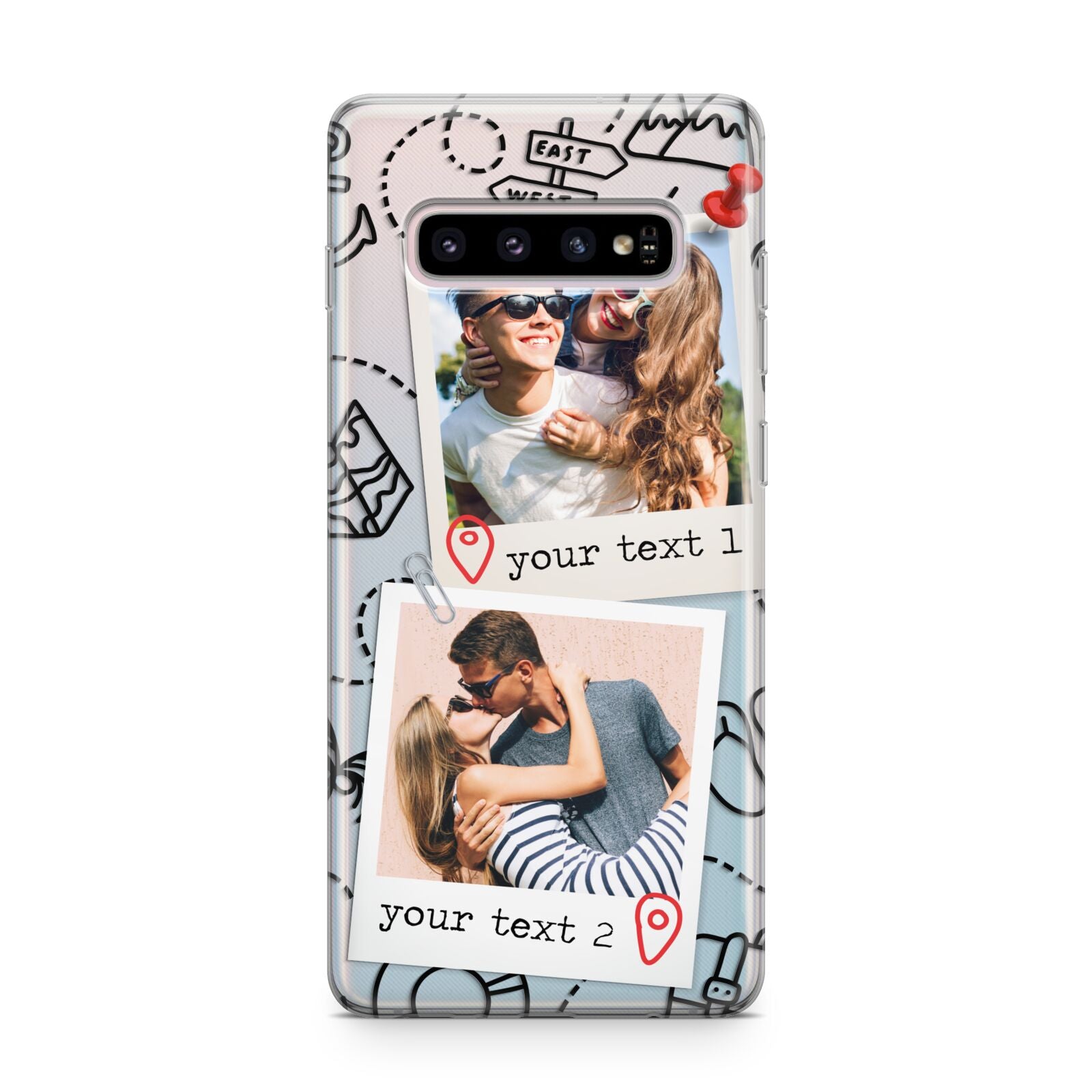 Pinboard Photo Montage Upload Samsung Galaxy S10 Plus Case