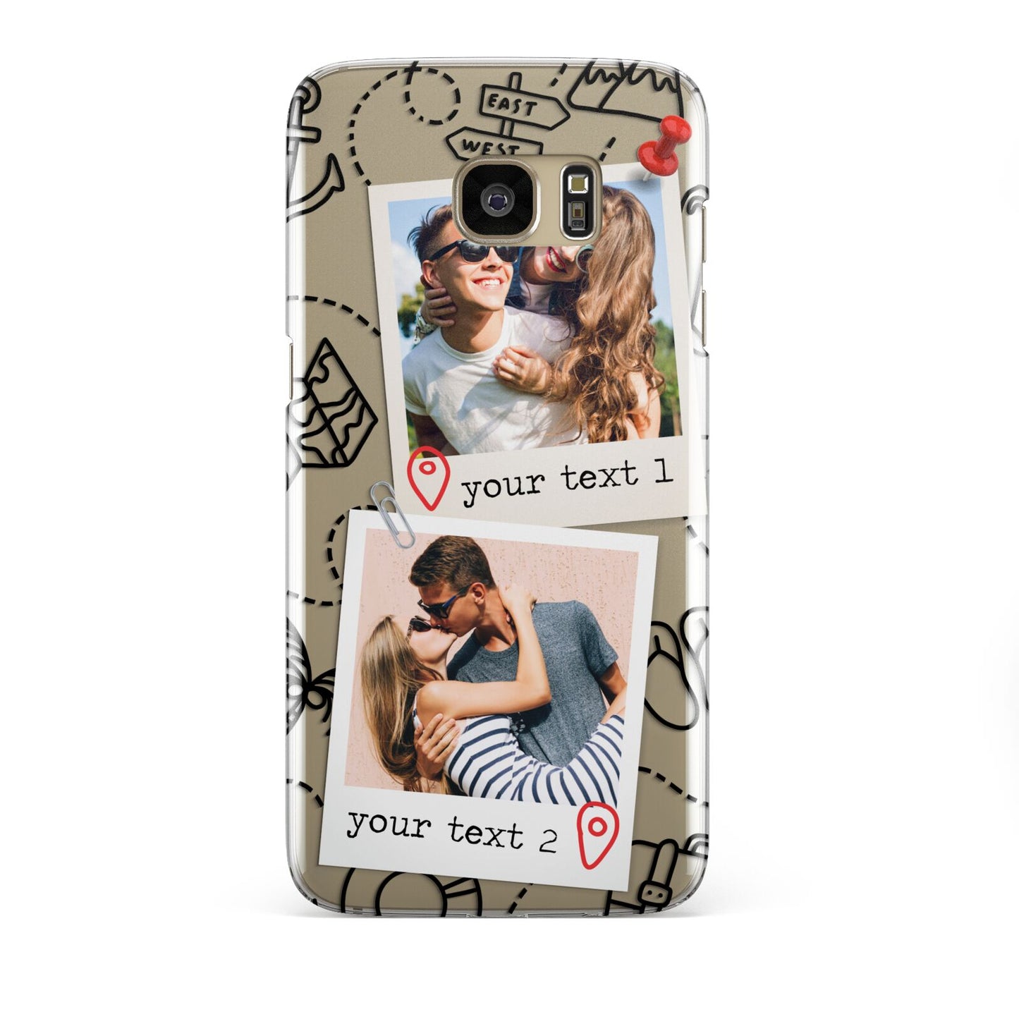 Pinboard Photo Montage Upload Samsung Galaxy S7 Edge Case