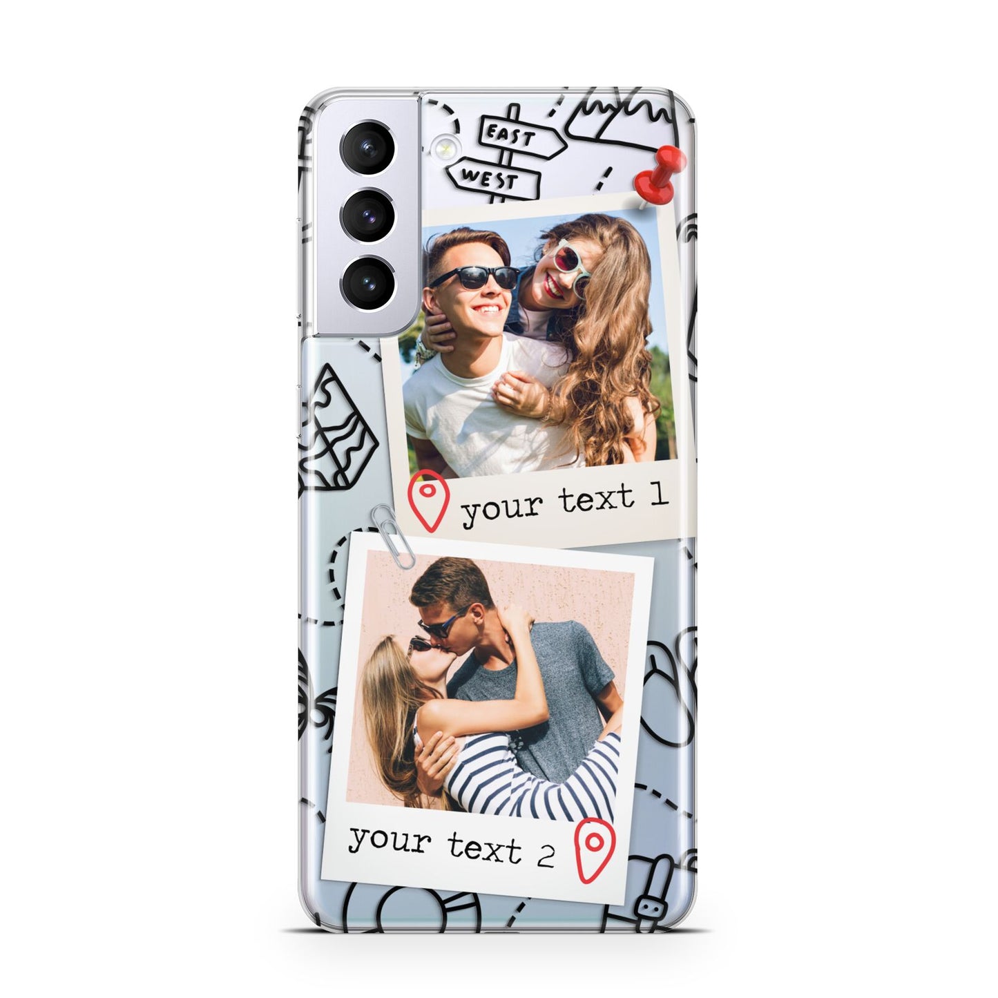 Pinboard Photo Montage Upload Samsung S21 Plus Case