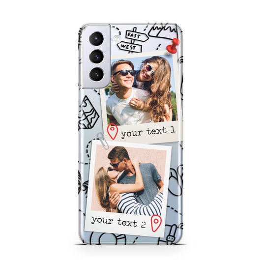 Pinboard Photo Montage Upload Samsung S21 Plus Phone Case