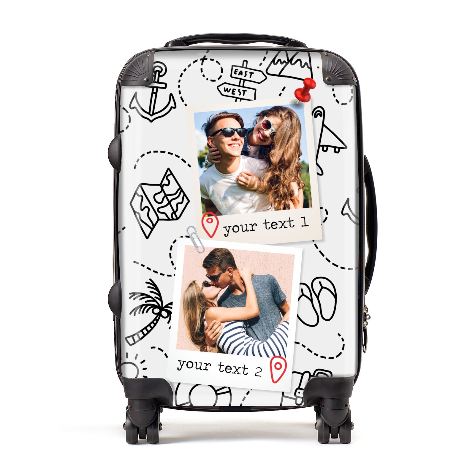 Pinboard Photo Montage Upload Suitcase