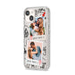 Pinboard Photo Montage Upload iPhone 14 Glitter Tough Case Starlight Angled Image