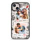 Pinboard Photo Montage Upload iPhone 14 Plus Black Impact Case on Silver phone