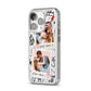 Pinboard Photo Montage Upload iPhone 14 Pro Clear Tough Case Silver Angled Image