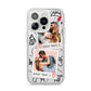 Pinboard Photo Montage Upload iPhone 14 Pro Clear Tough Case Silver