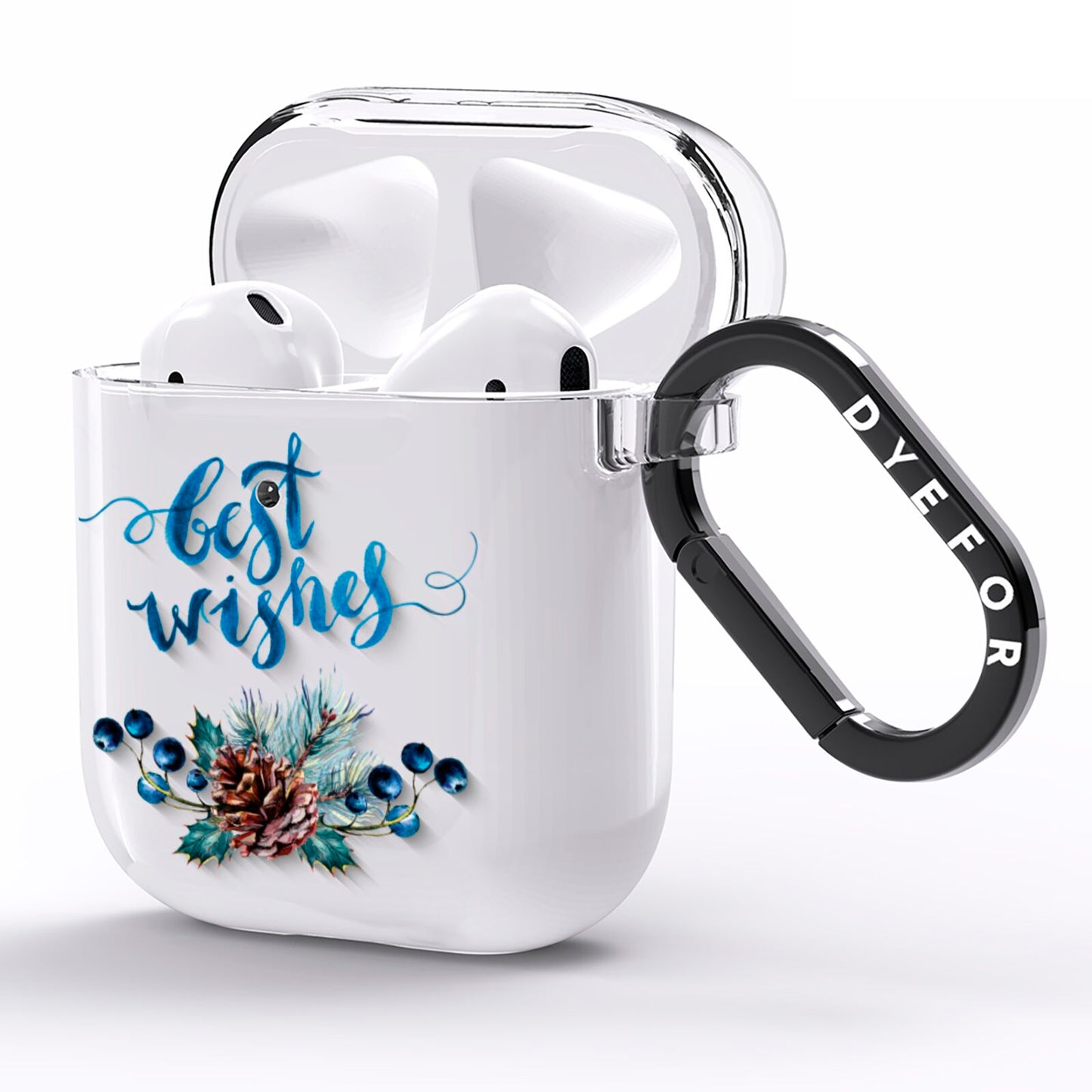 Pine cones wild berries AirPods Clear Case Side Image