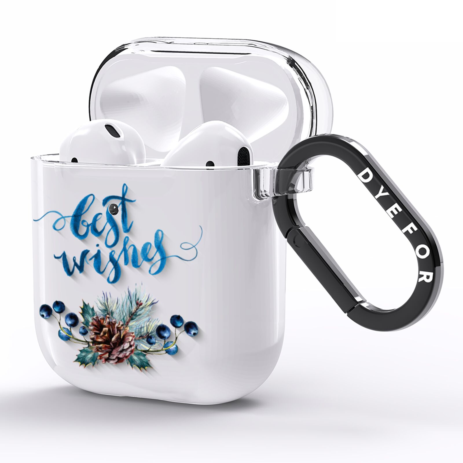 Pine cones wild berries AirPods Clear Case Side Image